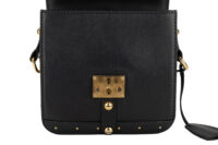 0785. Dior Addict Crossbody Studded Black Leather Square Flap Bag, Gold Hardware13