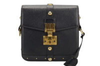 0785. Dior Addict Crossbody,Black Leather, Gold Hardware1
