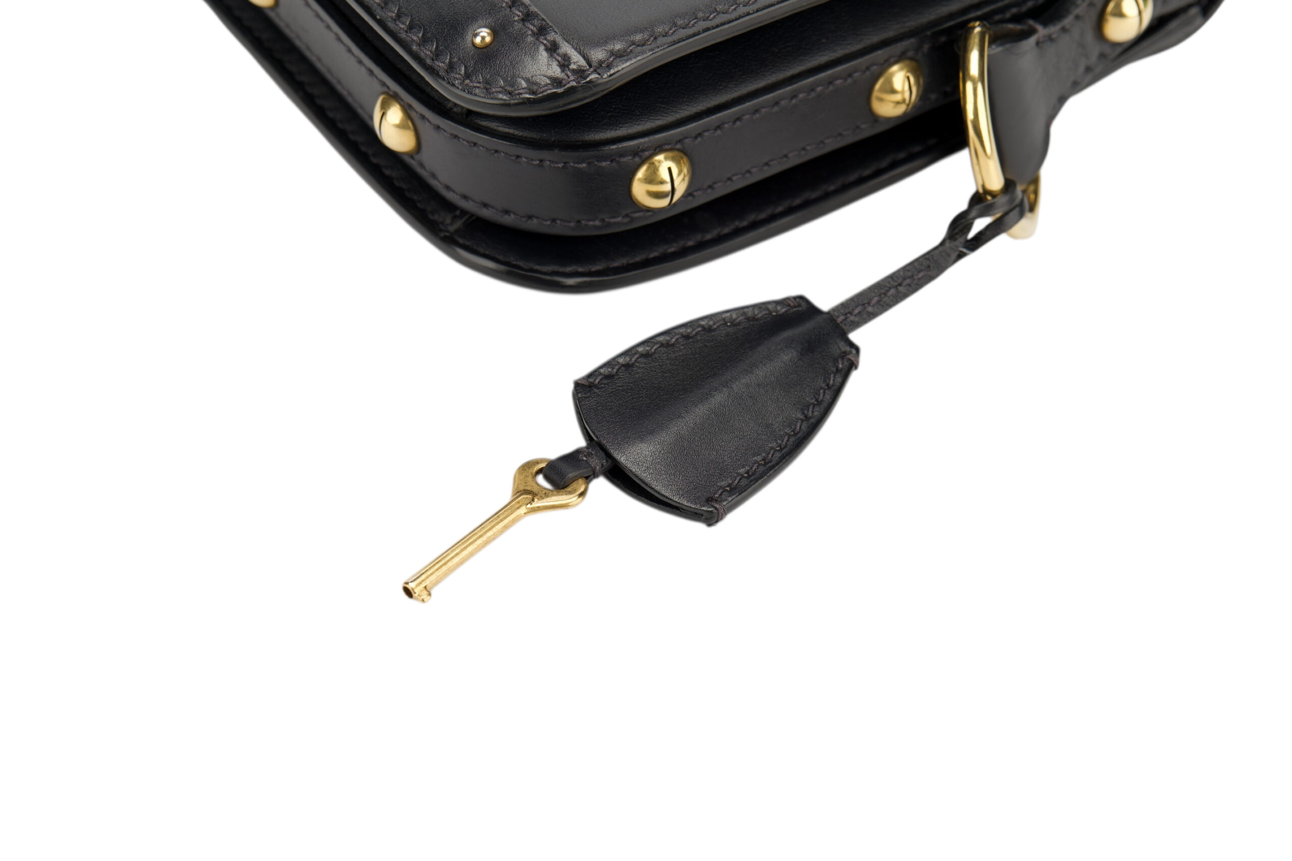 0785. Dior Addict Crossbody,Black Leather, Gold Hardware8