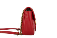 0786. Gucci Marmont GG Shoulder Bag, Red Leather , Gold Hardware3