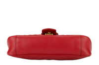 0786. Gucci Marmont GG Shoulder Bag, Red Leather , Gold Hardware6