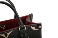 0752. Louis Vuitton OnTheGo PM Black Monogram Leather Tote, Gold Hardware8