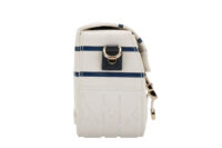 0753. Dior Camp bag, White and Blue, leather, Gold Hardware3