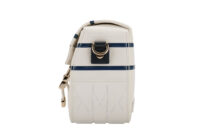 0753. Dior Camp bag, White and Blue, leather, Gold Hardware5