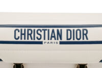0753. Dior Camp bag, White and Blue, leather, Gold Hardware7