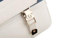 0753. Dior Camp bag, White and Blue, leather, Gold Hardware8