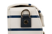 0753. Dior Camp bag, White and Blue, leather, Gold Hardware9