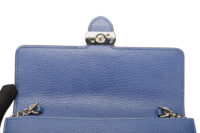 0782. Gucci interlocking G Chain Wallet, Blue, Silver Hardware10