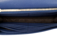 0782. Gucci interlocking G Chain Wallet, Blue, Silver Hardware12