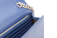 0782. Gucci interlocking G Chain Wallet, Blue, Silver Hardware13