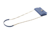 0782. Gucci interlocking G Chain Wallet, Blue, Silver Hardware7