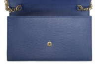 0782. Gucci interlocking G Chain Wallet, Blue, Silver Hardware9