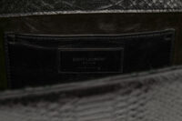 0783. YSL Kate Tassei Clutch,Black, Snakeskin Leather, Silver Hardware13