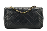 0798. Chanel Vintage Classic Double Flap Bag , Black in Leather, Gold Hardware4