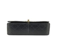 0798. Chanel Vintage Classic Double Flap Bag , Black in Leather, Gold Hardware6