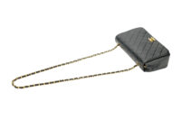 0798. Chanel Vintage Classic Double Flap Bag , Black in Leather, Gold Hardware9