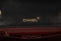 0798.Chanel Vintage Classic Double Flap Bag , Black in Leather, Gold Hardware15