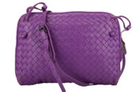 0801. Bottega Ventta Nodini Leather Crossbody Bag in Purple1