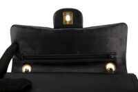0804. Chanel Vintage Classic Medium Double Flap Bag , Black in Leather, Gold Hardware12