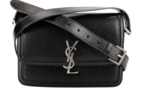 0805. Saint Laurent Solferino Medium Shoulder Bag, Black Leather, Silver Hardware1
