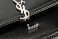 0805. Saint Laurent Solferino Medium Shoulder Bag, Black Leather, Silver Hardware11