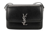 0805. Saint Laurent Solferino Medium Shoulder Bag, Black Leather, Silver Hardware2