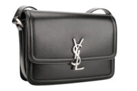 0805. Saint Laurent Solferino Medium Shoulder Bag, Black Leather, Silver Hardware3