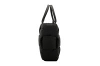 0806. Bottega Venta East-West Arco Inreccio Large Padded Tote in Black Nylon3