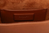 0807. Saint Laurent June Box Crossbody Calfskin, Brick, Gold Hardware12