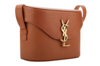 0807. Saint Laurent June Box Crossbody Calfskin, Brick, Gold Hardware2