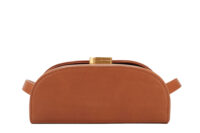 0807. Saint Laurent June Box Crossbody Calfskin, Brick, Gold Hardware6