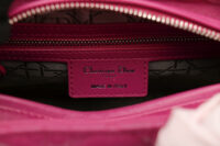 0809. Dior Lady Dior Medium Orchid Quilted Lambskin Leather, Silver Hardware10
