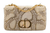 0810. Dior Caro Gold Python Flap Shoulder bag, Gold Hardware1