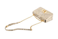 0810. Dior Caro Gold Python Flap Shoulder bag, Gold Hardware11