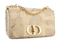 0810. Dior Caro Gold Python Flap Shoulder bag, Gold Hardware2