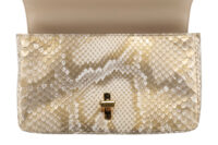 0810. Dior Caro Gold Python Flap Shoulder bag, Gold Hardware7