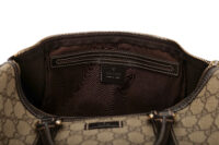 0811. Gucci Vintage Ophidia Supreme GG Canvas Duffel Boston bag, Gold Hardware10