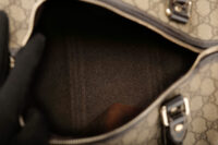 0811. Gucci Vintage Ophidia Supreme GG Canvas Duffel Boston bag, Gold Hardware13