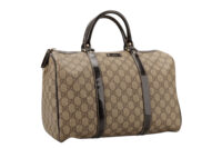 0811. Gucci Vintage Ophidia Supreme GG Canvas Duffel Boston bag, Gold Hardware2