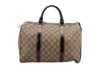 0811. Gucci Vintage Ophidia Supreme GG Canvas Duffel Boston bag, Gold Hardware4