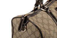 0811. Gucci Vintage Ophidia Supreme GG Canvas Duffel Boston bag, Gold Hardware8