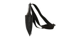 0814. Gucci GG Monogram Black Canvas Crossbody bag, Silver Hardware5