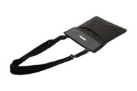 0814. Gucci GG Monogram Black Canvas Crossbody bag, Silver Hardware7