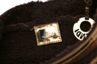 0815. Fendi Vintage Shearling Chef Shoulder bag Bronze, Gold Hardware13