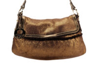 0815. Fendi Vintage Shearling Chef Shoulder bag Bronze, Gold Hardware4