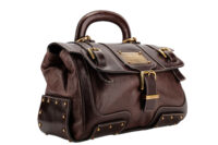 0817. Dolce and Gabbana Via San Damiano Brown bag, gold hardware2