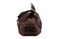 0817. Dolce and Gabbana Via San Damiano Brown bag, gold hardware5