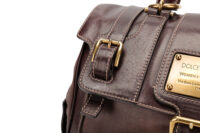 0817. Dolce and Gabbana Via San Damiano Brown bag, gold hardware9