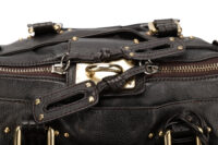 0820. Chloe Vintage Paddington Shoulder Bag in Black Grained leather, Gold Hardware10