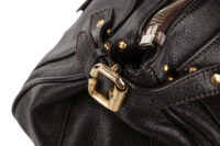 0820. Chloe Vintage Paddington Shoulder Bag in Black Grained leather, Gold Hardware6